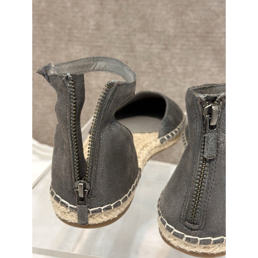Eileen Fisher Lala Espadrilles Shoes Soft Pewter Metallic Flats US 8.5 EUC - Picture 12 of 16